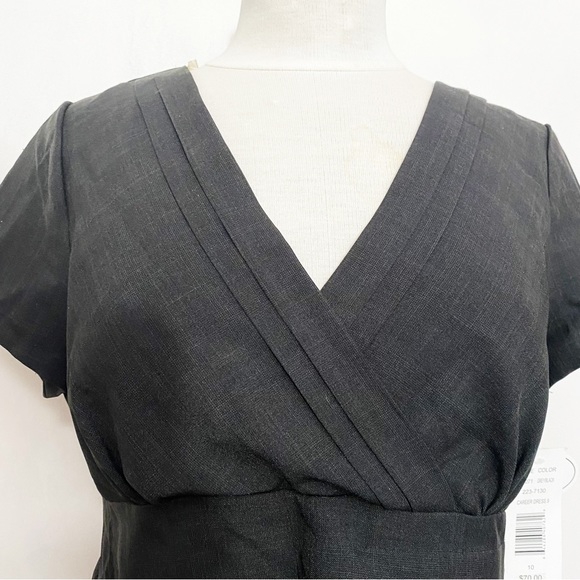 ROBBIE BEE NWT linen finish- zip back lined bodice sheath dress 10 run small - Picture 2 of 9